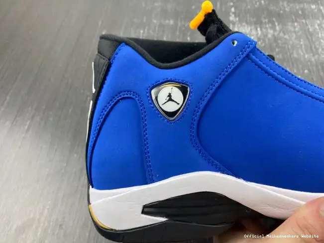 Official Maikesneakers 487471-407 Jordan 14 Retro Laney 0511